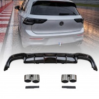 Diffuseur VW GOLF 8 look R - 20-24 - noir brillant