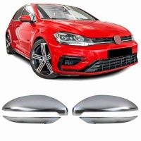 Coques retroviseur Argent Mat pour VW GOLF 7 12-21 look alu