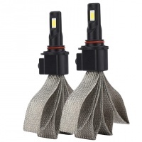 2 Ampoules LED phares HB3 9005 8000lm 72W Canbus tresse - Blanc