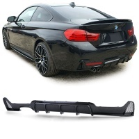 Diffuseur arriere BMW serie 4 F32 F33 F36 simple sortie double - noir carbone