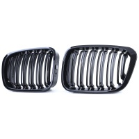 Grilles calandre BMW Serie 3 E46 98-01 phase 1 look M - Noir Brillant