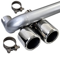 Diffuseur Echappement arriere BMW serie 4 F32 F33 F36 double sortie - Chrome Carbone