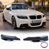 2 Splitters pour pare choc M - BMW Serie 3 E90 E91 LCI 09-11 - noir brillant
