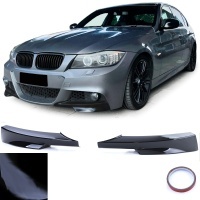 2 Splitters pour pare choc M - BMW Serie 3 E90 E91 LCI 09-11 - noir brillant