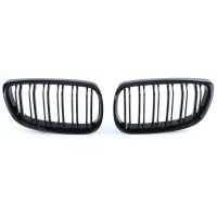 Grilles calandre BMW Serie 3 E92 E93 05-10 - look M - Noir brillant