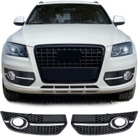Grilles antibrouillard Audi Q5 09-12 - Noir brillant - look RS