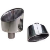 2 embouts d'échappement look Sport chromés pour Audi A4 B9 15-19