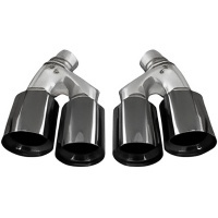 2 Embouts d'échappement noir chrome pour BMW Série 5 G30 M5 17-20