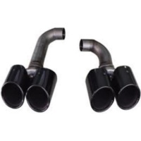 2 embouts d'échappement look Motorsport noirs pour BMW X4 G02 18-20