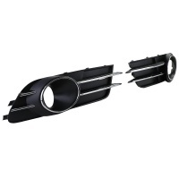 Grilles antibrouillards Audi A6 C7 4G - Noir Chrome