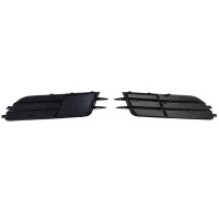 Fog light grilles Audi A6 C7 11-14 - Black chrome - S look