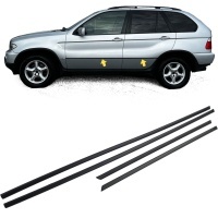 Baguettes moulures de portes BMW X5 E53 99-06 - noir mat