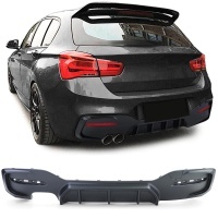 Diffuseur arriere BMW serie 1 F20 F21 phase 2 LCI double sortie gauche - mat