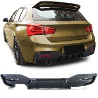Diffuseur arriere BMW serie 1 F20 F21 LCI 15-19 double sortie gauche