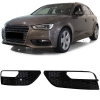 Grilles antibrouillard Audi A3 8V 2012 -2016 - look RS3 noir brillant