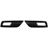 Grilles antibrouillard Audi A4 B8 facelift 11-15 - Noir brillant - look RS4