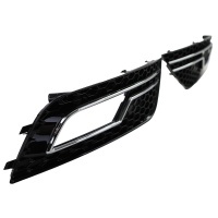 Grilles antibrouillard Audi A4 B8 facelift 11-15 - Noir brillant - look RS4