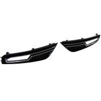 Grilles antibrouillard Audi A4 B8 facelift 11-15 - Noir brillant - look RS4