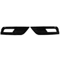 Grilles antibrouillard Audi A4 B8 facelift 11-15 - look RS4 noir brillant