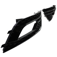 Grilles antibrouillard Audi A4 B8 facelift 11-15 - look RS4 noir brillant