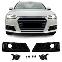 Griglie fendinebbia / ACC Audi A4 B9 15-19 - Nero lucido - Look RS