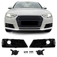 Grilles antibrouillard / ACC Audi A4 B9 15-19 - Noir brillant - look RS