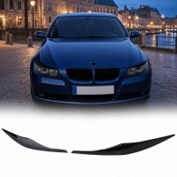 2 Paupieres de phares BMW Serie 3 E90 E91 05-12 - noir brillant