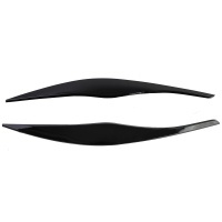 2 Paupieres de phares BMW Serie 3 E90 E91 05-12 - noir brillant