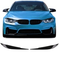 2 Paupieres de phares BMW Serie 4 F32 F33 F36 - noir brillant