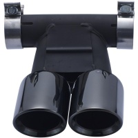 2 Sorties d’échappement inox noir pour Porsche Cayman 718 16-