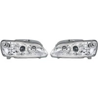 2 Phares avant Peugeot 106 Angel Eyes 96-03 - Chrome