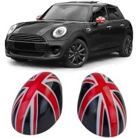 Coques retroviseur Noir Rouge Mini F54 F55 F56 F57 13-18 - look Union