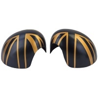Coques retroviseur Noir Or Mini F54 F55 F56 F57 13-18 - look Union