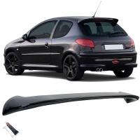 Becquet de toit noir brillant pour Peugeot 206 1999-2009