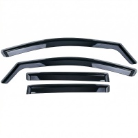 4 Déflecteurs de pluie teintés noir pour VW Golf 8 19-24