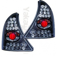 2 Feux arriere Renault Clio 2 98-01 LED - Noir