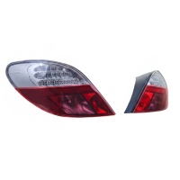 2 Feux arriere Peugeot 207 06-09 - LED - Rouge / Clair