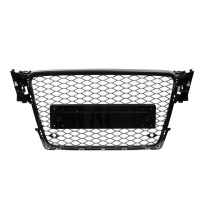 Grille calandre Audi A4 B8 08-11 - noir brillant laque - look RS4