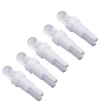 5x Ampoule T5 LED - Culot W1.2W - Blanc Pur