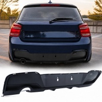Diffuseur arriere BMW serie 1 F20 F21 phase 1 sortie simple noir mat