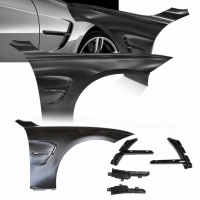 2 Ailes avant look M4 avec prises d’air noires pour BMW Série 4 F32 / F33 / F36 13-20