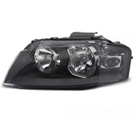 Phare gauche conducteur halogene AUDI A3 (8P) - 03-08 - Noir