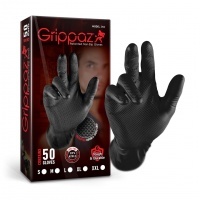 Grippaz Lot de 50 gants en nitrile Fishscale - taille L - noir