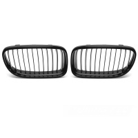 Grilles calandre BMW Serie 3 E90 E91 LCI 08-12 look M - Noir Brillant