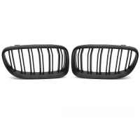 Grilles calandre BMW Serie 3 E90 E91 LCI 08-12 look M3 - Noir mat