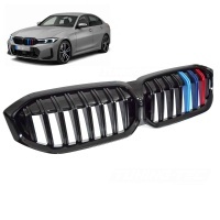 Grilles calandre BMW Serie 3 G20 G21 LCI look couleur M3 - 22-25 - Noir Brillant