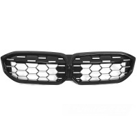 Grilles calandre BMW Serie 3 G20 G21 LCI look diamand - 22-25 - Argent Noir Brillant