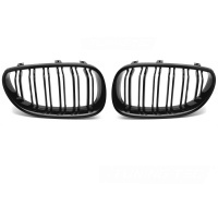 Grilles calandre BMW Serie 5 E60 E61 03-10 look M - Noir Brillant