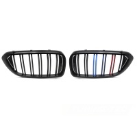 Grilles calandre BMW Serie 6 G32 look M couleurs - 17-20 - Noir Brillant