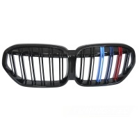 Grilles calandres BMW X1 F48 LCI 20-22 look performance couleurs - Noir Brillant